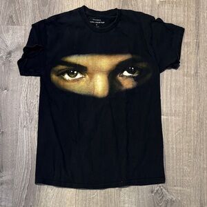 Drake 2023 Concert Tour Black Short-Sleeve Tee with Eye Graphic